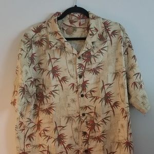 CARIBBEAN SILK BLEND BUTTON UP SHIRT